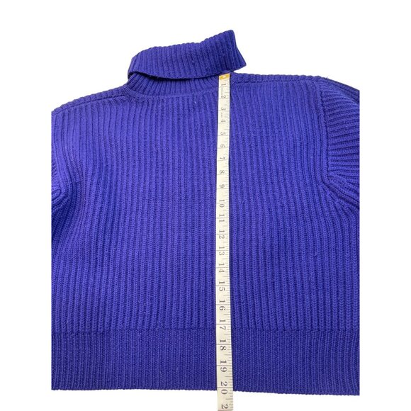 Jones New York Large Purple Knit Chunky Turtleneck Sweater 36a - Picture 6 of 8